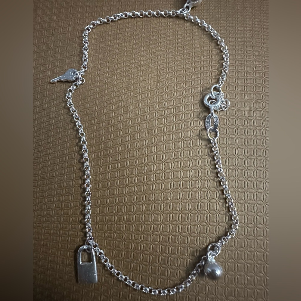 Lock Charm anklet 10"